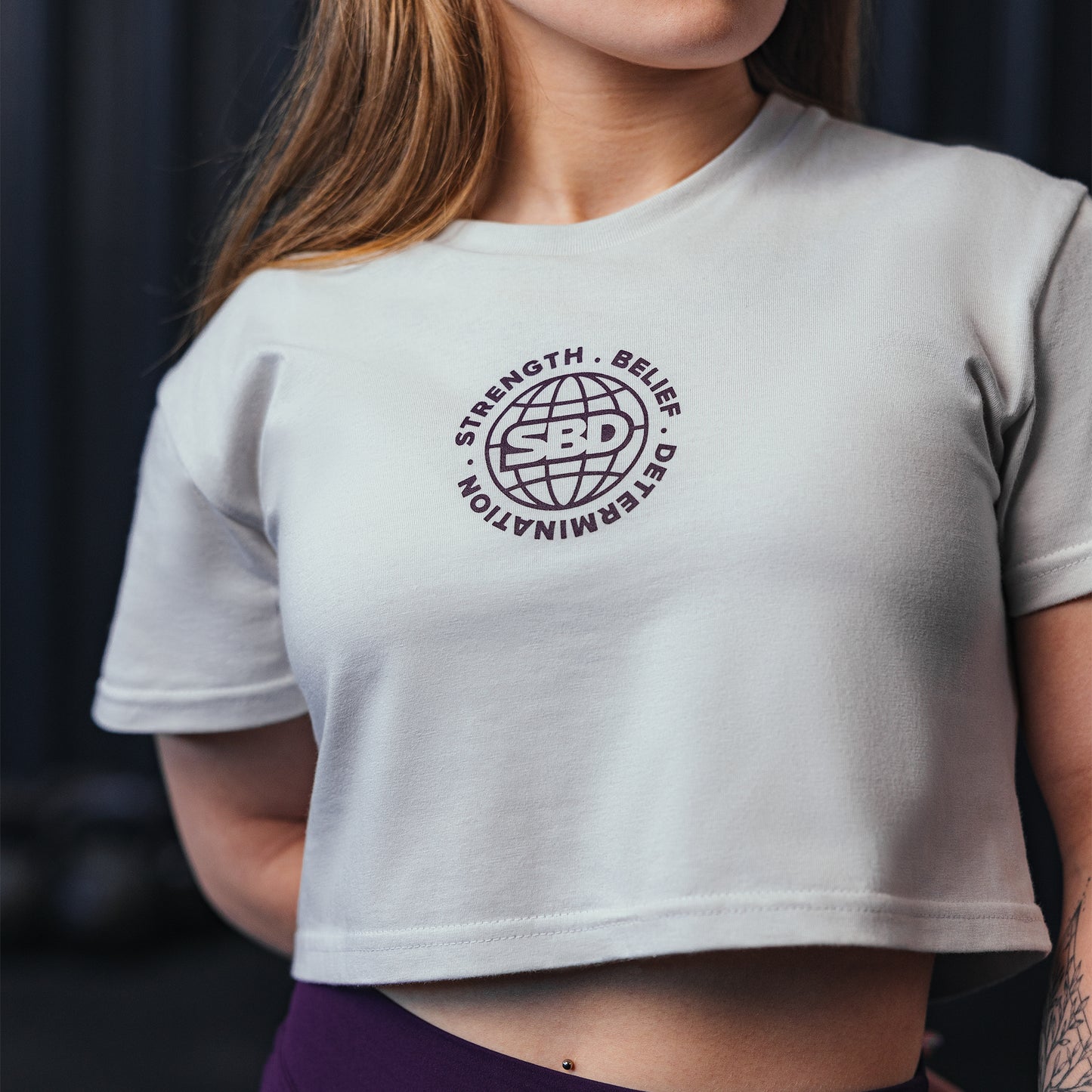 Къса тениска Crop Top SBD Aspire - Off White